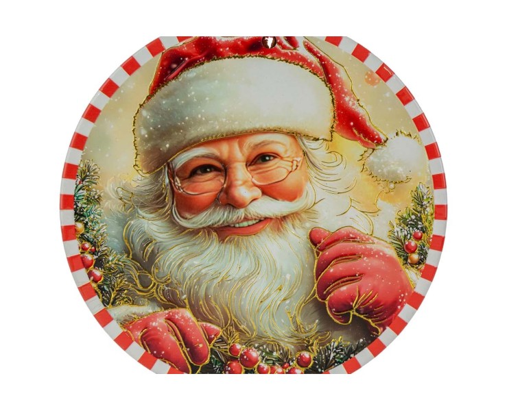 Mattonella Babbo Natale in ceramica con astuccio diametro 20 cm - 3 varianti assortite – Decorazione Natalizia Le Stelle su Bomboniere Dolci Emozioni