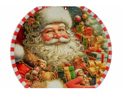 Mattonella Babbo Natale in ceramica con astuccio diametro 20 cm - 3 varianti assortite – Decorazione Natalizia Le Stelle su Bomboniere Dolci Emozioni