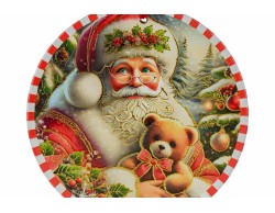 Mattonella Babbo Natale in ceramica con astuccio diametro 20 cm - 3 varianti assortite – Decorazione Natalizia Le Stelle su Bomboniere Dolci Emozioni