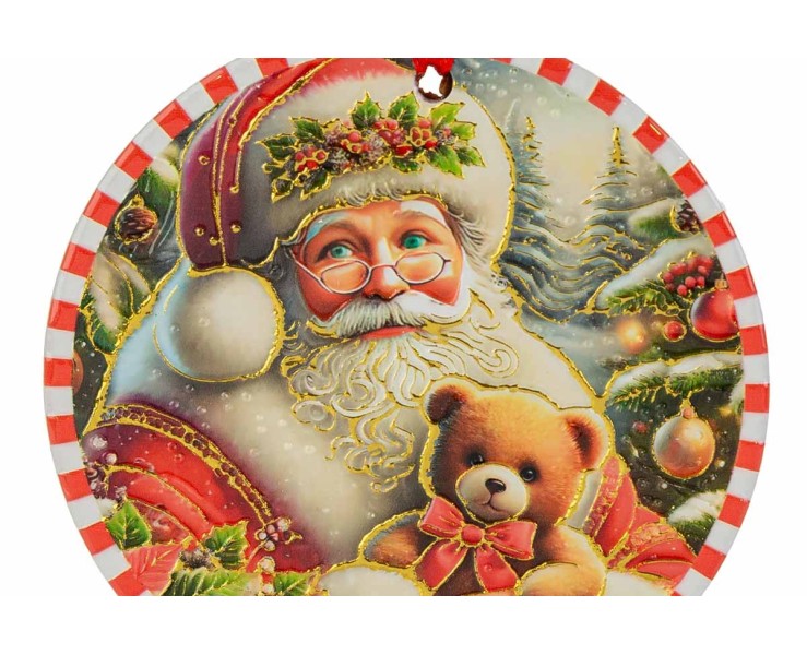 Mattonelle Babbo Natale diametro 11 cm - 3 varianti assortite – Decorazione Natalizia Le Stelle su Bomboniere Dolci Emozioni