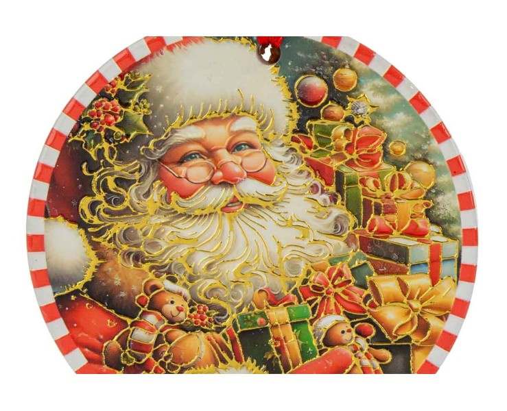 Mattonelle Babbo Natale diametro 11 cm - 3 varianti assortite – Decorazione Natalizia Le Stelle su Bomboniere Dolci Emozioni