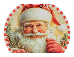 Mattonelle Babbo Natale diametro 11 cm - 3 varianti assortite – Decorazione Natalizia Le Stelle su Bomboniere Dolci Emozioni