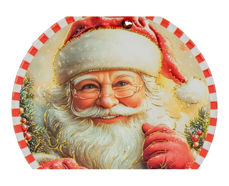 Mattonelle Babbo Natale diametro 11 cm - 3 varianti assortite – Decorazione Natalizia Le Stelle su Bomboniere Dolci Emozioni