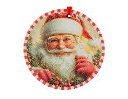 Mattonelle Babbo Natale diametro 11 cm - 3 varianti assortite – Decorazione Natalizia Le Stelle su Bomboniere Dolci Emozioni