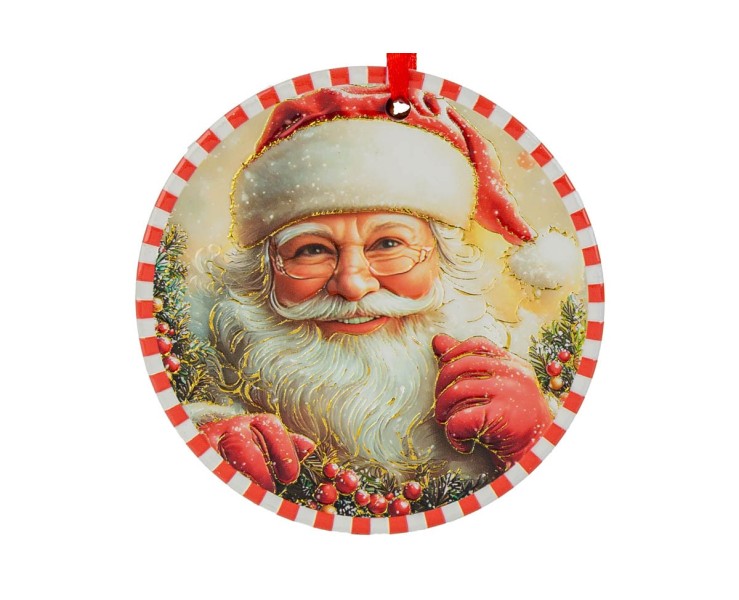 Mattonelle Babbo Natale diametro 11 cm - 3 varianti assortite – Decorazione Natalizia Le Stelle su Bomboniere Dolci Emozioni