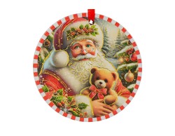 Mattonelle Babbo Natale diametro 11 cm - 3 varianti assortite – Decorazione Natalizia Le Stelle su Bomboniere Dolci Emozioni