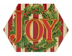 mattonelle natalizie esagonali "Joy" in ceramica 11x9.5 cm - 3 varianti assortite – Decorazione Natalizia Le Stelle su Bomboniere Dolci Emozioni