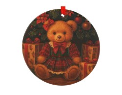 Mattonelle tonde Orsetto in ceramica diametro 11 cm - 3 varianti assortite – Decorazione Natalizia Le Stelle su Bomboniere Dolci Emozioni