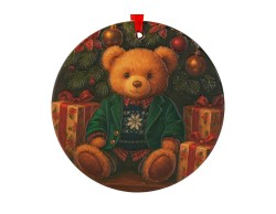 Mattonelle tonde Orsetto in ceramica diametro 11 cm - 3 varianti assortite – Decorazione Natalizia Le Stelle su Bomboniere Dolci Emozioni