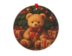 Mattonelle tonde Orsetto in ceramica diametro 11 cm - 3 varianti assortite – Decorazione Natalizia Le Stelle su Bomboniere Dolci Emozioni
