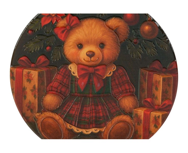 Mattonelle tonde Orsetto in ceramica diametro 11 cm - 3 varianti assortite – Decorazione Natalizia Le Stelle su Bomboniere Dolci Emozioni