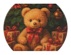 Mattonelle tonde Orsetto in ceramica diametro 11 cm - 3 varianti assortite – Decorazione Natalizia Le Stelle su Bomboniere Dolci Emozioni