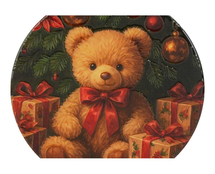 Mattonelle tonde Orsetto in ceramica diametro 11 cm - 3 varianti assortite – Decorazione Natalizia Le Stelle su Bomboniere Dolci Emozioni