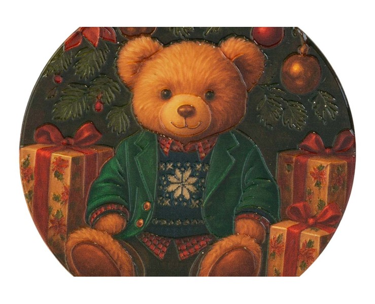 Mattonelle tonde Orsetto in ceramica diametro 11 cm - 3 varianti assortite – Decorazione Natalizia Le Stelle su Bomboniere Dolci Emozioni