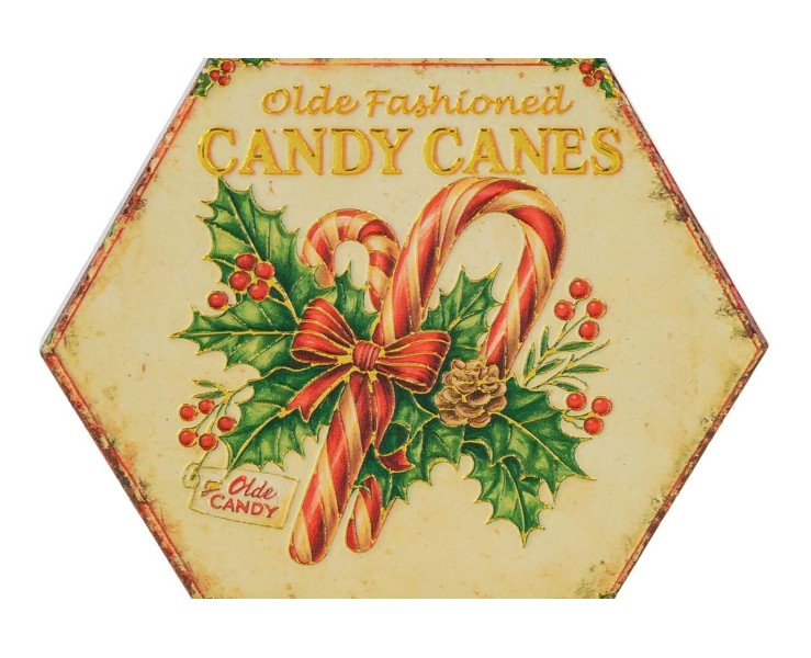 Mattonelle natalizie esagonali Vintage in ceramica 11x9,5 cm - 3 varianti assortite – Decorazione Natalizia Le Stelle su Bomboniere Dolci Emozioni