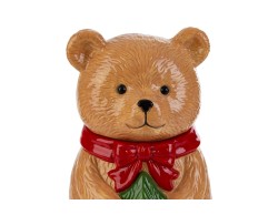 Scatola porta biscotti Orsetto natalizio in ceramica – Decorazione Natalizia Le Stelle su Bomboniere Dolci Emozioni