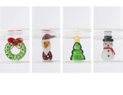 Set 4 bicchieri in vetro con personaggio natalizio 3D – Decorazione Natalizia Le Stelle su Bomboniere Dolci Emozioni