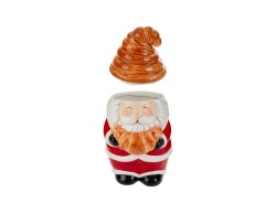 Biscottiera statuetta in ceramica Babbo Natale con croissant  – Decorazione Natalizia Le Stelle su Bomboniere Dolci Emozioni