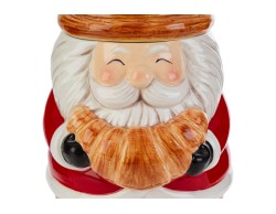 Biscottiera statuetta in ceramica Babbo Natale  – Decorazione Natalizia Le Stelle su Bomboniere Dolci Emozioni