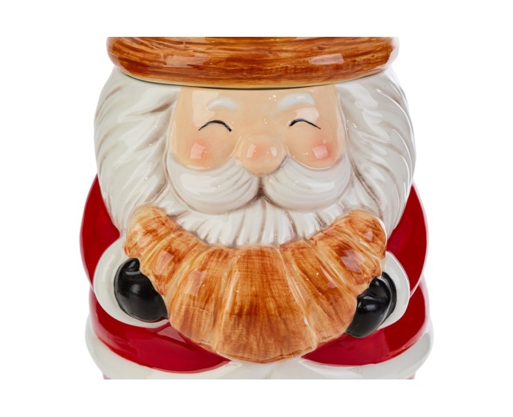 Biscottiera statuetta in ceramica Babbo Natale  – Decorazione Natalizia Le Stelle su Bomboniere Dolci Emozioni