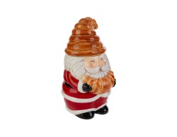 Biscottiera statuetta in ceramica Babbo Natale  – Decorazione Natalizia Le Stelle su Bomboniere Dolci Emozioni