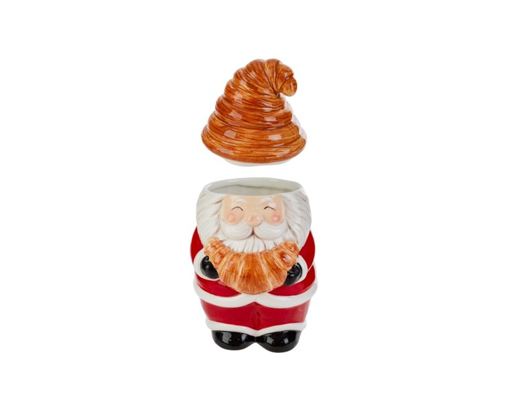 Biscottiera statuetta in ceramica Babbo Natale  – Decorazione Natalizia Le Stelle su Bomboniere Dolci Emozioni