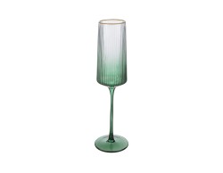 Set 6 bicchieri calici flute in vetro verde sfumato con bordo oro plissetto  – Decorazione Natalizia Le Stelle su Bomboniere Dolci Emozioni
