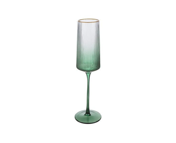 Set 6 bicchieri calici flute in vetro verde sfumato con bordo oro plissetto  – Decorazione Natalizia Le Stelle su Bomboniere Dolci Emozioni