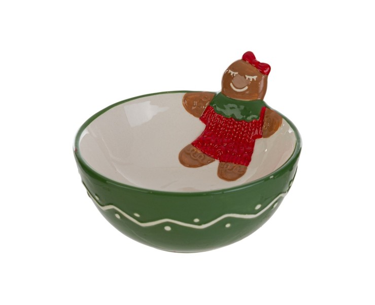 Ciotola omino zenzero in ceramica 14x13 – Decorazione Natalizia Le Stelle su Bomboniere Dolci Emozioni