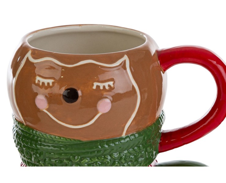 Set 2 tazze mug omino zenzero impilabili in ceramica – Decorazione Natalizia Le Stelle su Bomboniere Dolci Emozioni