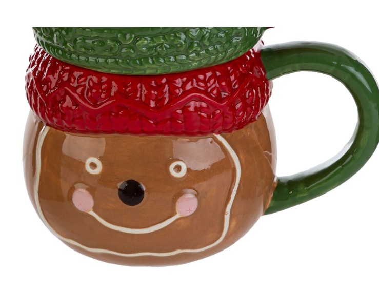 Set 2 tazze mug omino zenzero impilabili in ceramica – Decorazione Natalizia Le Stelle su Bomboniere Dolci Emozioni
