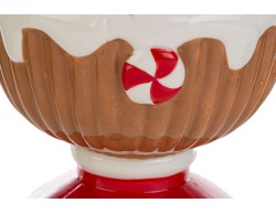 Ciotola natalizia con piedistallo in ceramica Candy 12x10 cm porta caramelle – Decorazione Natalizia Le Stelle su Bomboniere Dolci Emozioni
