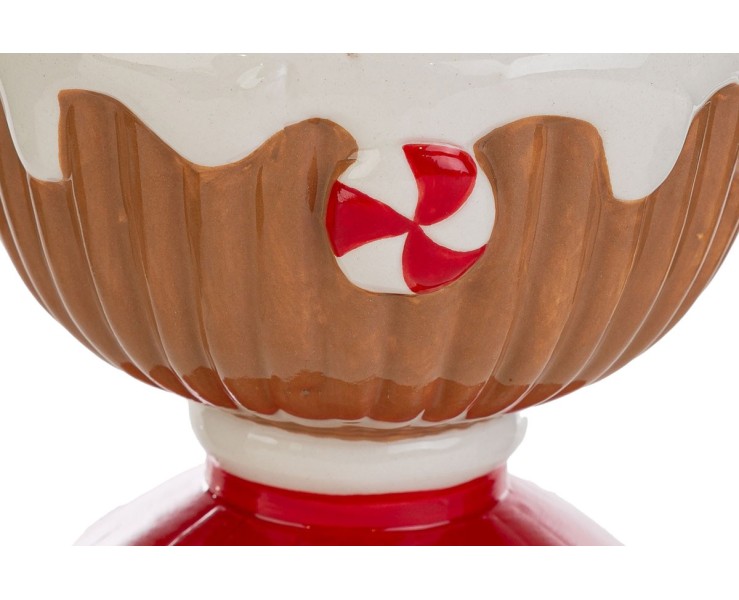 Ciotola natalizia con piedistallo in ceramica Candy 12x10 cm porta caramelle – Decorazione Natalizia Le Stelle su Bomboniere Dolci Emozioni