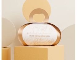 Bomboniera Claraluna con Marmellata di Albicocca, Crema di Nocciole e Cacao e Coltellino in Scatola Botanica su Bomboniere Dolci Emozioni