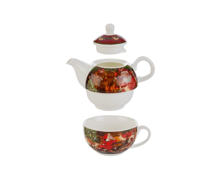 Set teiera da sola con tazza in porcellana e astuccio regalo – Decorazione Natalizia Le Stelle su Bomboniere Dolci Emozioni