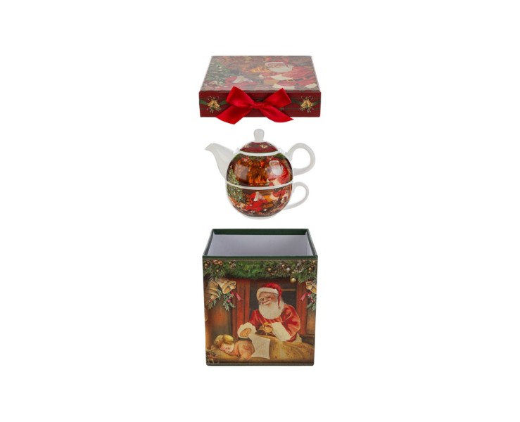 Set teiera da sola con tazza in porcellana e astuccio regalo – Decorazione Natalizia Le Stelle su Bomboniere Dolci Emozioni
