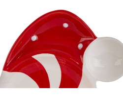 Vassoio in porcellana a cappello di Babbo Natale e caramella – Decorazione Natalizia Le Stelle su Bomboniere Dolci Emozioni