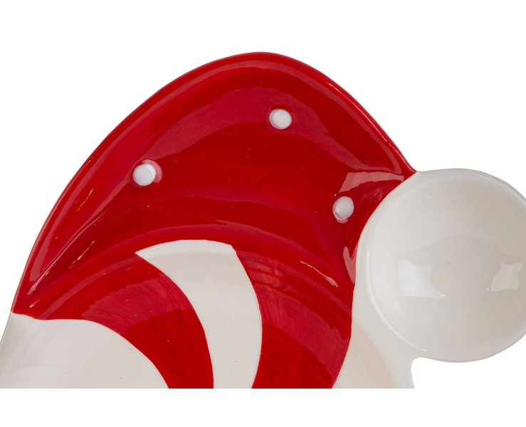 Vassoio in porcellana a cappello di Babbo Natale e caramella – Decorazione Natalizia Le Stelle su Bomboniere Dolci Emozioni