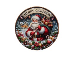 Vassoio natalizio rotondo in melamina Babbo Natale d.40 cm – Decorazione Natalizia Le Stelle su Bomboniere Dolci Emozioni