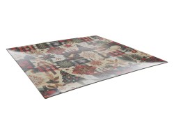 Vassoio natalizio quadrato in melamina motivo Scottish Tartan e decori 40x40 cm – Decorazione Natalizia Le Stelle su Bomboniere Dolci Emozioni