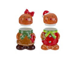 Scatola porta biscotti natalizia in ceramica omino di zenzero – Decorazione Natalizia Le Stelle su Bomboniere Dolci Emozioni