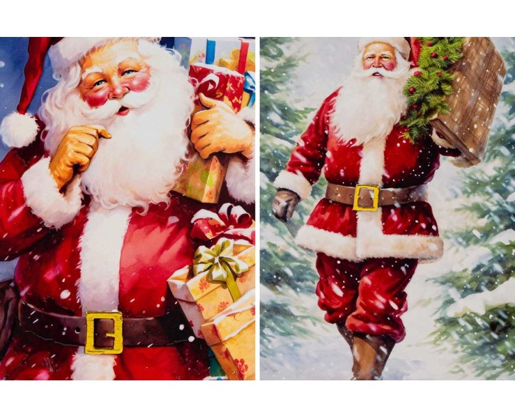 Vassoio poggiapentola in ceramica Babbo Natale 4 varianti assortite – Decorazione Natalizia Le Stelle su Bomboniere Dolci Emozioni