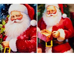 Vassoio poggiapentola in ceramica Babbo Natale 4 varianti assortite – Decorazione Natalizia Le Stelle su Bomboniere Dolci Emozioni