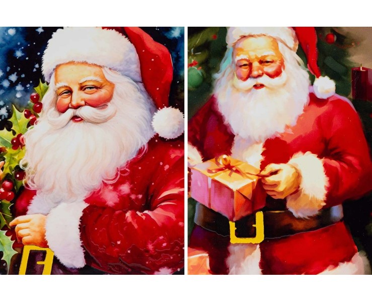 Vassoio poggiapentola in ceramica Babbo Natale 4 varianti assortite – Decorazione Natalizia Le Stelle su Bomboniere Dolci Emozioni