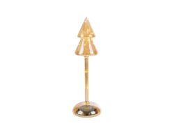 Albero di Natale luminoso in vetro ambra con Micro LED h.29 cm d.9 cm – Decorazione Natalizia le Stelle su Bomboniere Dolci Emozioni