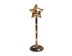 Stella natalizia luminosa in vetro ambra con Micro LED h.29 – Decorazione Natalizia le Stelle su Bomboniere Dolci Emozioni