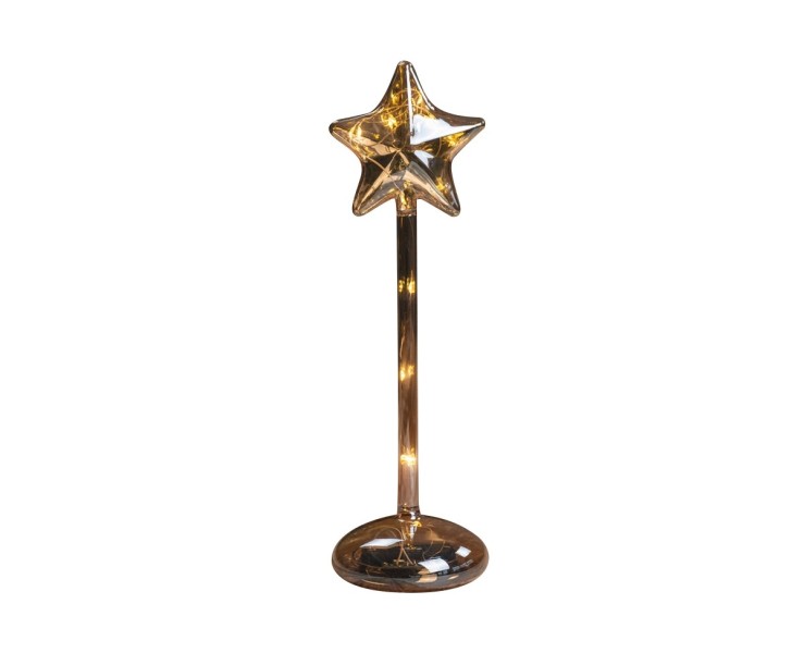 Stella natalizia luminosa in vetro ambra con Micro LED h.29 – Decorazione Natalizia le Stelle su Bomboniere Dolci Emozioni