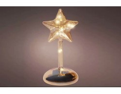 Stella natalizia luminosa in vetro ambra con Micro LED h.19 – Decorazione Natalizia le Stelle su Bomboniere Dolci Emozioni