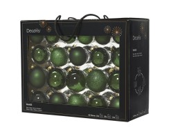 Set 42 Palline di Natale in Vetro Verde Assortite – Decorazione Natalizia Le Stelle su Bomboniere Dolci Emozioni