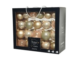 Set 42 Palline di Natale in Vetro Perlato Assortite – Decorazione Natalizia Le Stelle su Bomboniere Dolci Emozioni